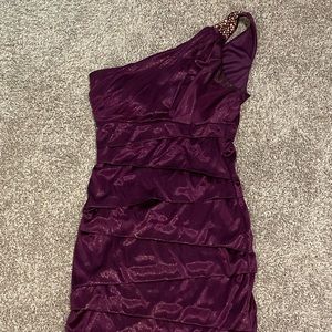 One shoulder cocktail dress